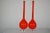 Mid-Century Modern Vintage Murano Long Neck Red Orange Lamps For Sale - Image 3 of 11
