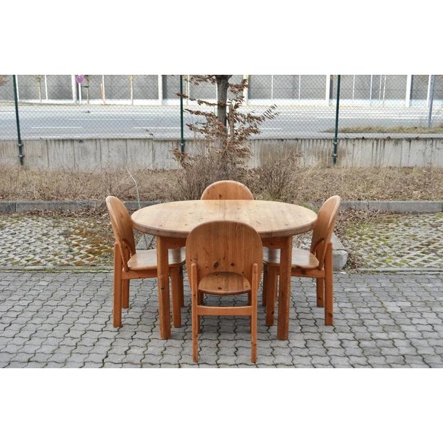 This gorgeous Dining Set is produced by Glostrup Mobler from Denmark. The chairs are beautiful sculptured. The back of the...
