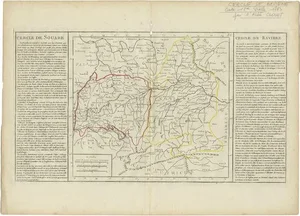 Antique Map of Swabia by Clouet, 1787
