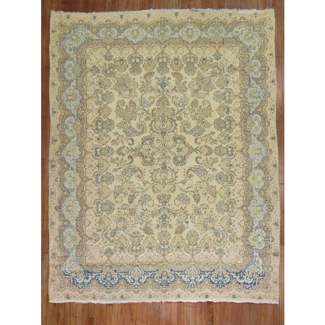 Formal Feminine Vintage Kerman 7'5'' X 10'2'' For Sale - Image 11 of 11