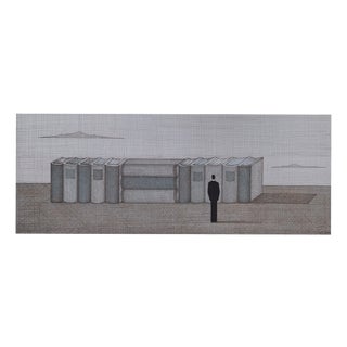 Joanna Wiszniewska Domańska, Street of Unread Books, 2018, Etching on Paper For Sale