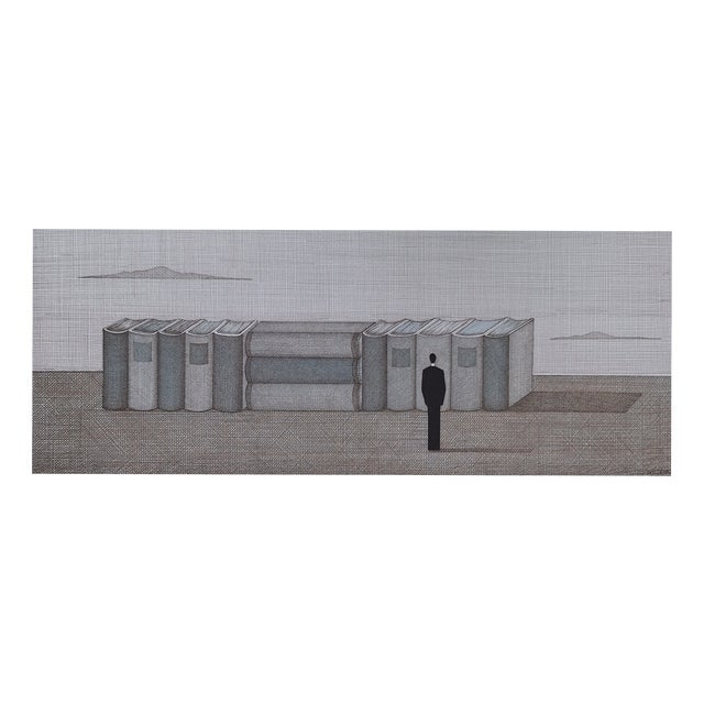 Joanna Wiszniewska Domańska, Street of Unread Books, 2018, Etching on Paper For Sale