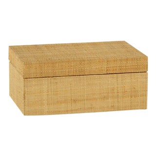 Small Natural Grasscloth Box For Sale
