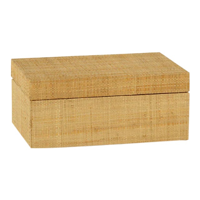 Small Natural Grasscloth Box For Sale