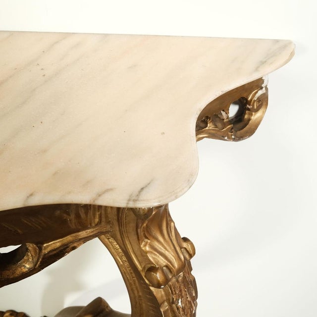 Baroque Style Console and Mirror Set, 1940s, Set of 2 For Sale - Image 11 of 18