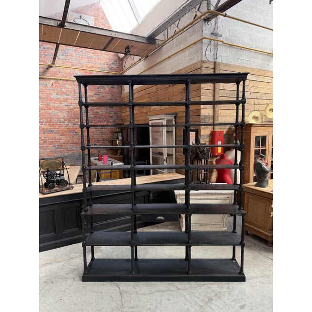 Black Huge Display Shelf, 1980s For Sale - Image 8 of 13