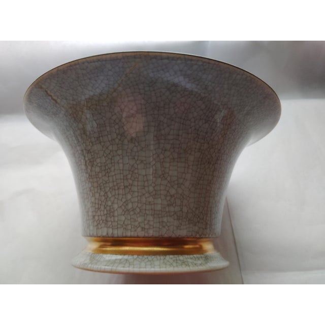 Ceramic 1960’s Vintage Royal Copenhagen Bonbon Dish & Cover Gray, Red & Gold, Craquelé For Sale - Image 7 of 7