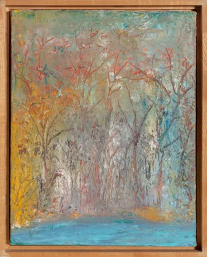 Forest, Naomi Blum Mixed Media on Canvas, Signed Lower Left