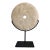 Hand-Carved Indonesian Marble Disk on Stand For Sale