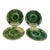 Early 20th Century French Portieux Vallerysthal Majolica Seafood Plates - Set of Four For Sale