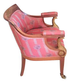 Antique Empire Armchair with Bronze Eagle Armrest, 1870s