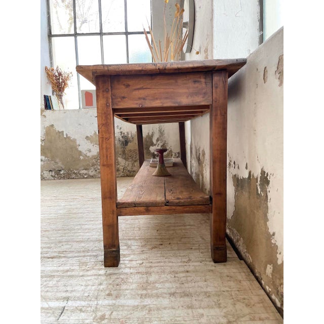 Pine Drapery Table Console, 1950s For Sale - Image 14 of 18