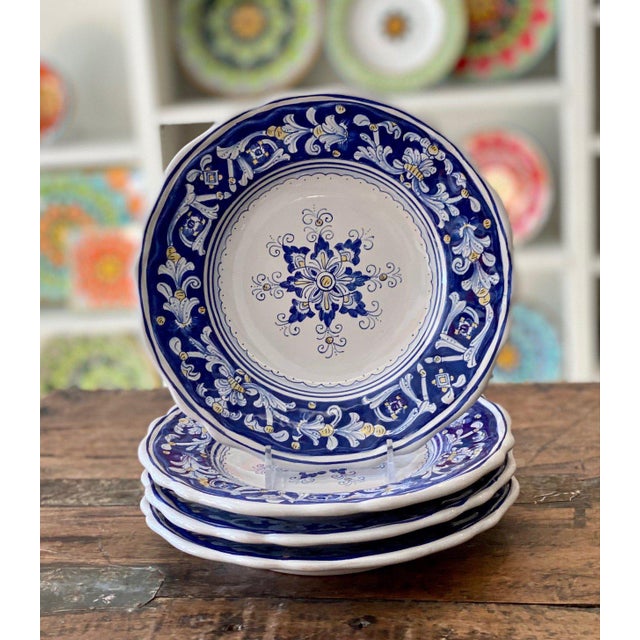 Antico Deruta Salad Plate, Full Design - Set of 4 For Sale In San Francisco - Image 6 of 6