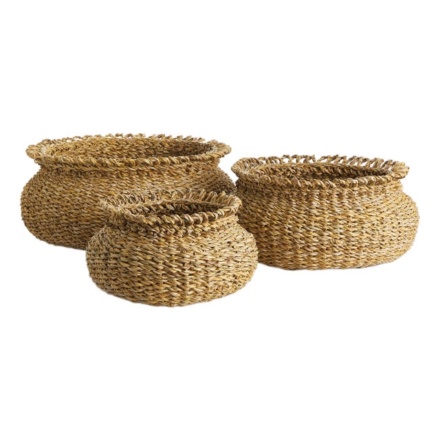 Seagrass Loop Baskets, Set Of 3 For Sale