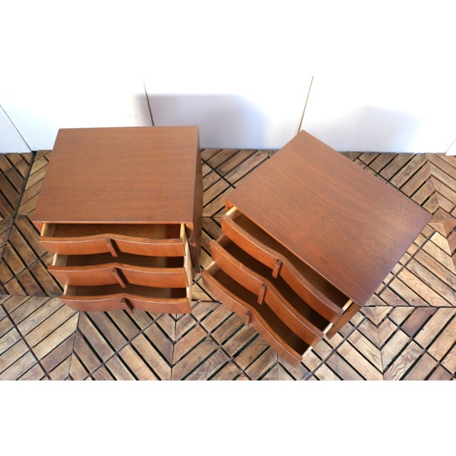 Mid-Century Modern Three Drawers Nightstands by American of Martinsville, c.1960’s For Sale - Image 15 of 18
