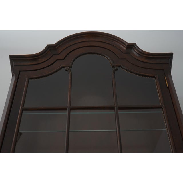 Trouvailles Inc Walnut Bombe Base Secretary Desk W. Hutch Top For Sale - Image 10 of 18