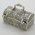 1970s Vintage Italian Handmade Silver Treasure Chest Miniature Figurine, Italy, 1970s-1980s For Sale - Image 5 of 10