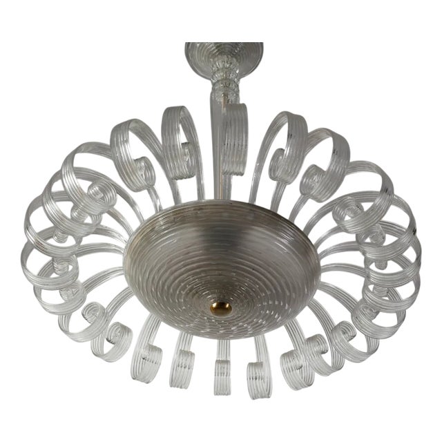 Murano Glass Pendant Lamp from Barovier & Toso, 1950s For Sale