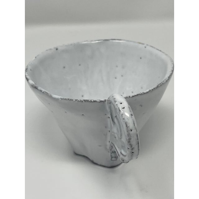 Signed Astier De Villatte “Régence” Tea Cup & Saucer – Artisan Made in Paris For Sale In Boston - Image 6 of 12