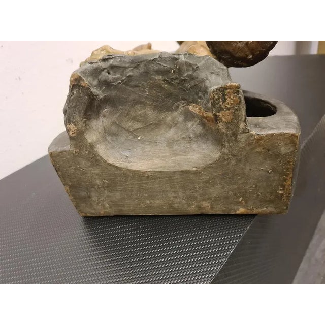 Sculpture Vase in Painted Terracotta, 1920s For Sale - Image 10 of 11