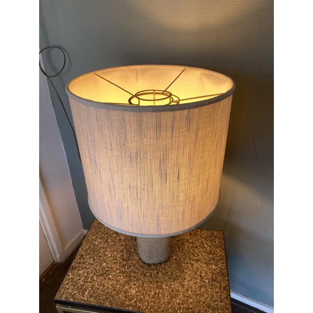 Textile Vintage Earthenware Craquelé Table Lamp by Pieter Groeneveldt, 1950s For Sale - Image 7 of 13