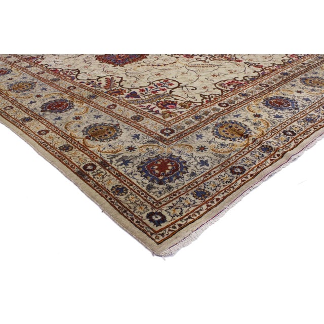 73351 Antique Persian Kashan Rug, 08'09 x 12'06. Persian Kashan rugs are meticulously crafted hand-knotted rugs...