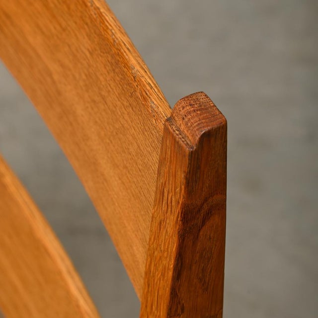 Dutch Art Deco the Hague School Armchair in Oak and Straw, 1930s For Sale - Image 12 of 18