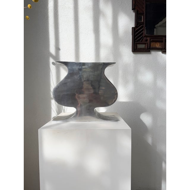 1970s Vintage Cast Aluminum Vase, 1970s For Sale - Image 5 of 18