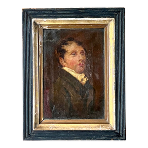 Vintage Traditional Original 19th Century Oil Portrait on Canvas