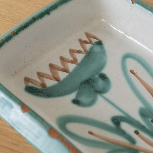 Ceramic 1950s French Ceramic Flower Dish by Robert Picault, Vallauris For Sale - Image 7 of 12