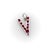 1940s 1940s Retro Platinum World War II v for Victory Ruby Pendant Charm For Sale - Image 5 of 9