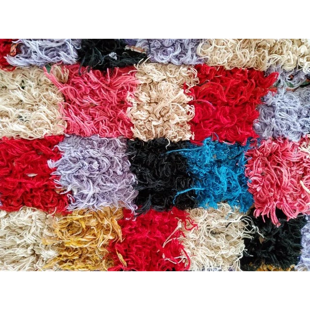 Vintage Multicolored Boucherouite Berber Rug, 1980s For Sale - Image 6 of 9