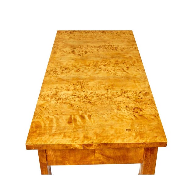 Brown Empire Revival Burr Birch Console Table, 1880 For Sale - Image 8 of 9