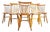 Vintage Stickback Blonde Dining Chairs, 1950s, Set of 6 For Sale