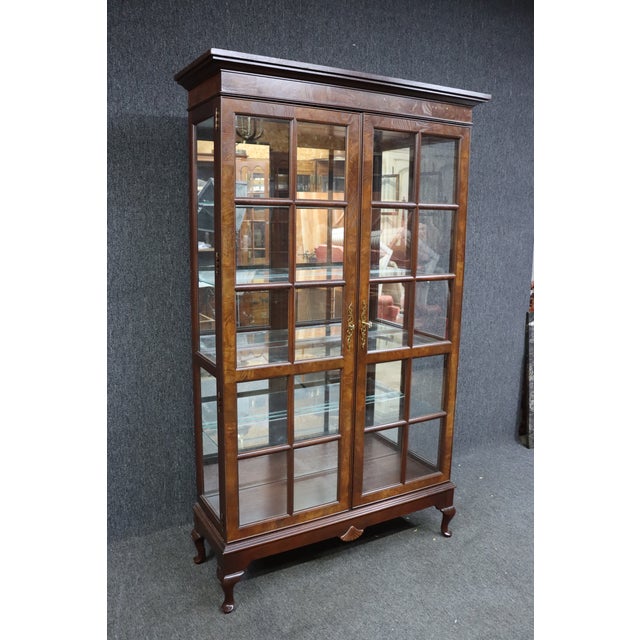 antique cherry curio cabinet