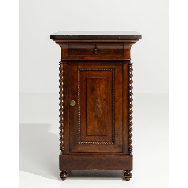 19th Century 19th Century France Rich Mahogany Mahogany Pedestal Cabinet For Sale - Image 5 of 10