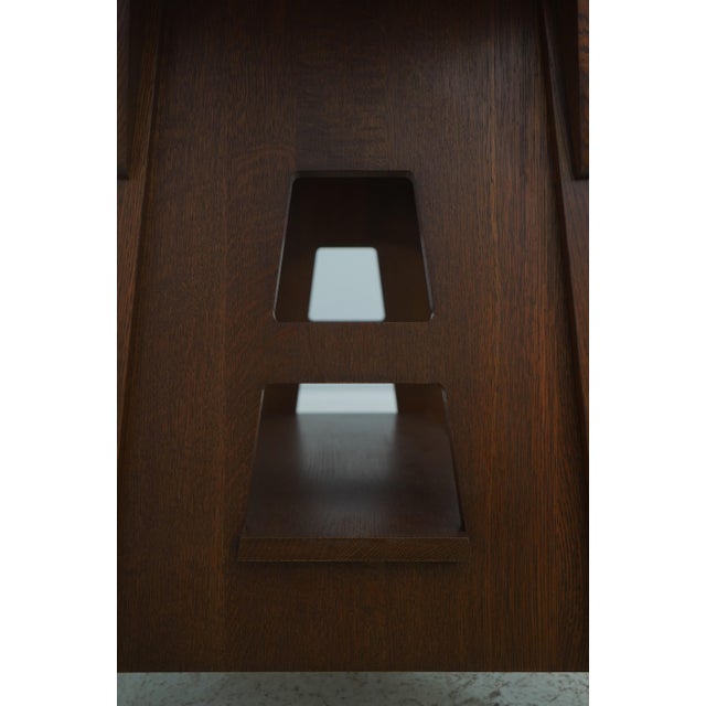 Stickley Mission Oak Oval Library Table For Sale - Image 9 of 13