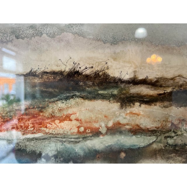 1980s Joane Miller Rafferty " Center Circle Daylight" Expressionist Landscape Painting For Sale - Image 10 of 12