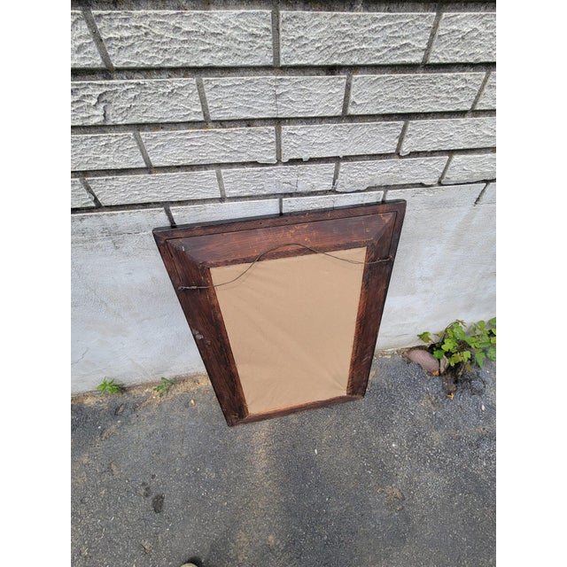 Antique 19th Century American Empire Flame Mahogany Rectangular Wall Mirror For Sale In Philadelphia - Image 6 of 12