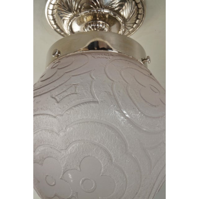 French Art Deco Flush Mount by Noverdy 1930 France For Sale - Image 9 of 12
