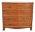 Baker Furniture Georgian English Yew Wood Bow Front Dresser or Chest of Drawers For Sale