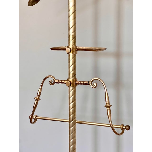 Midcentury Brass Clothing Valet, Hollywood Regency Style, 1940s For Sale - Image 9 of 13