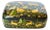 Vintage Kashmir Indian Lacquered Domed Box With Flora and Fauna For Sale