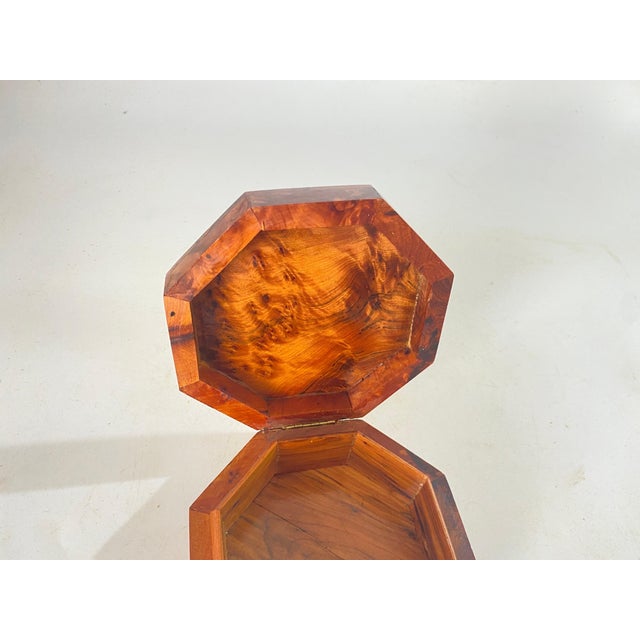 20th Century Brown Box in Burled Wood, France, 1970s For Sale - Image 16 of 18