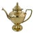 Vintage Mirror Finish Gold-Tone Tea Pot For Sale