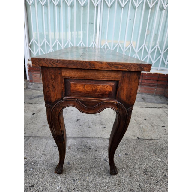 American 1980's Carved Wood Console Table For Sale - Image 3 of 12