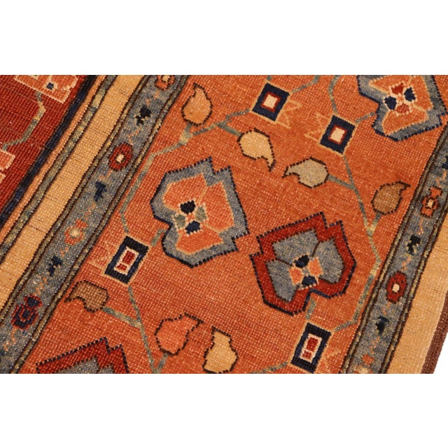 1980s 1980s Semi Antique Rustic Low Pile Tan/Orange Wool Rug For Sale In New York - Image 6 of 10