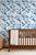 Chirp Society Floral Grasscloth Wallpaper by House Party | French Blue | 6 Yards For Sale - Image 4 of 9