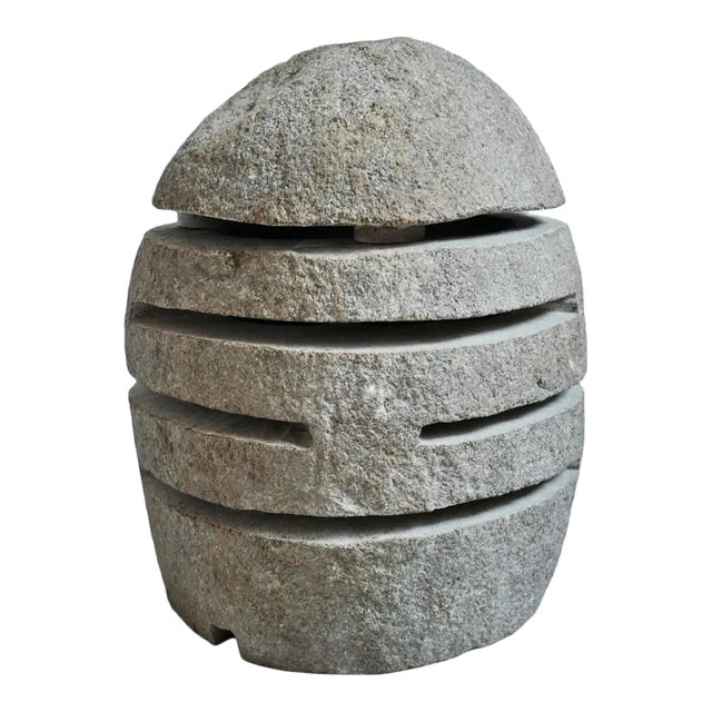 River Rock Garden Lantern Small For Sale