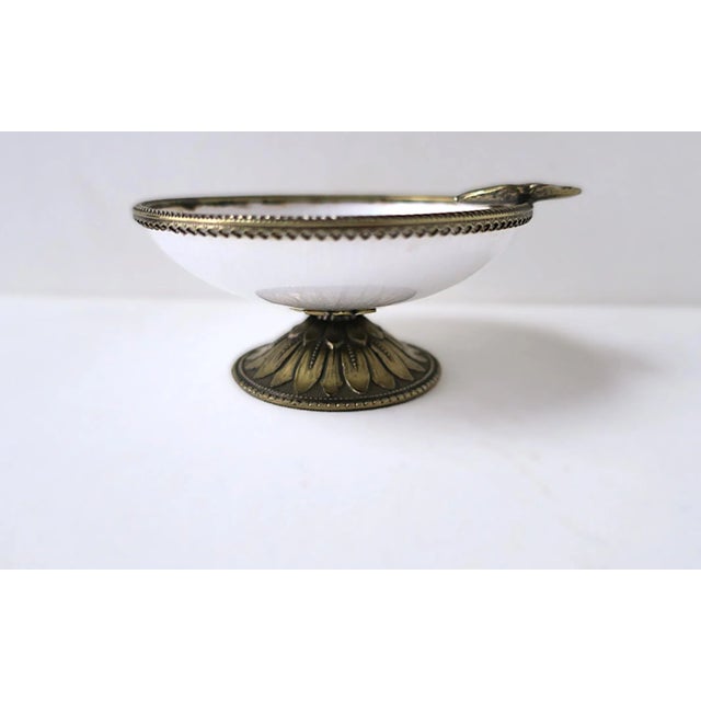 White Enamel Ashtray or Jewelry Dish, Neoclassical Style, Early 20th Century For Sale - Image 9 of 10